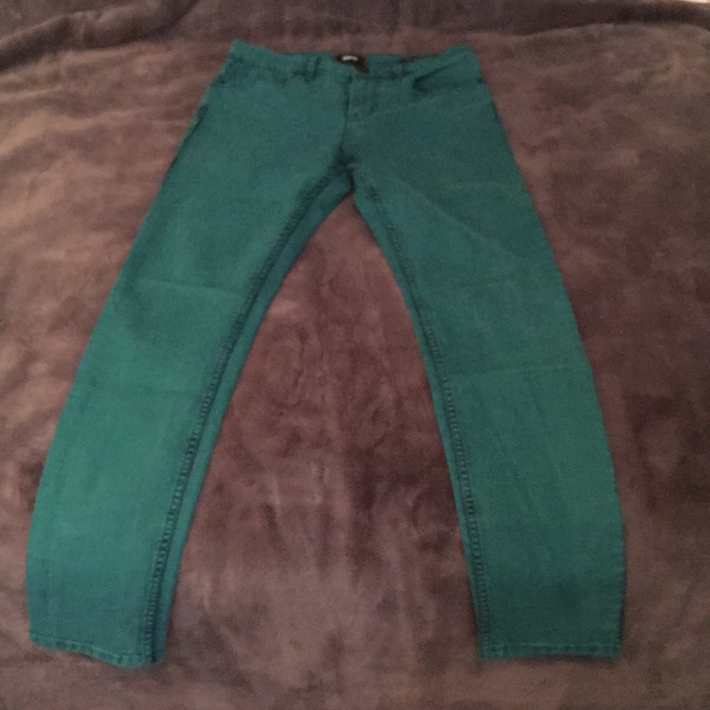 BDG Teal/green high waisted jeans